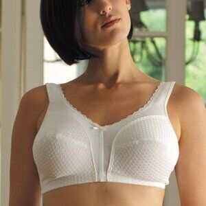 Carnival Full Figure Wireless Cotton Lined Soft Cup Bra - White 660